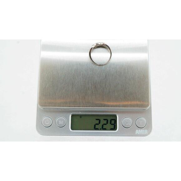 Estate Sale Diamond Wedding Band 10k White Gold Vintage Fine Jewelry - Picture 8 of 8